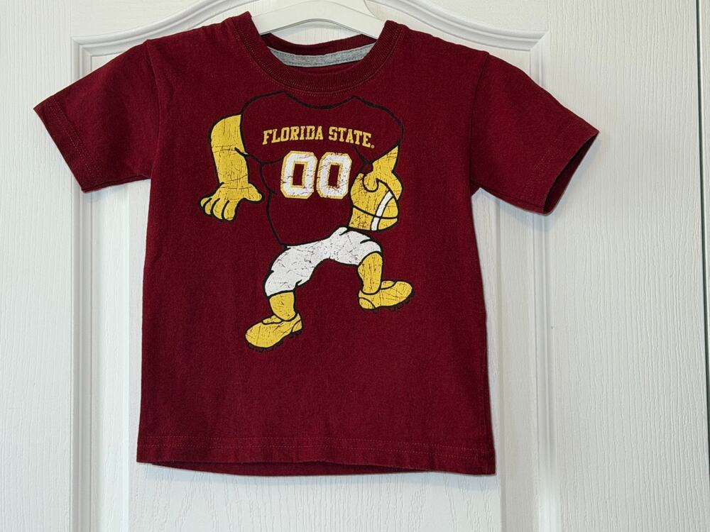 Vintage Florida State Seminoles Toddler Shirt Size 18 Months-Maroon-FSU Football